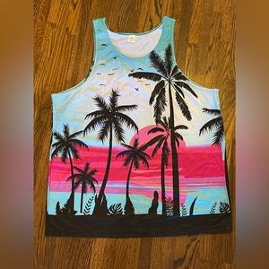 Two tropical tank tops new size XXL